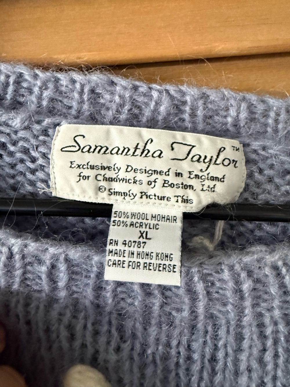 Vintage Samantha Taylor Mohair Winter Scene Sweater - Picture 5 of 8